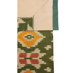 Pochampally Ikkat HandWovened 100% Cotton Single Bedsheet No Pillow Covers - ISB00031