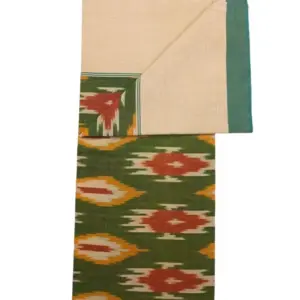 Pochampally Ikkat HandWovened 100% Cotton Single Bedsheet No Pillow Covers - ISB00032