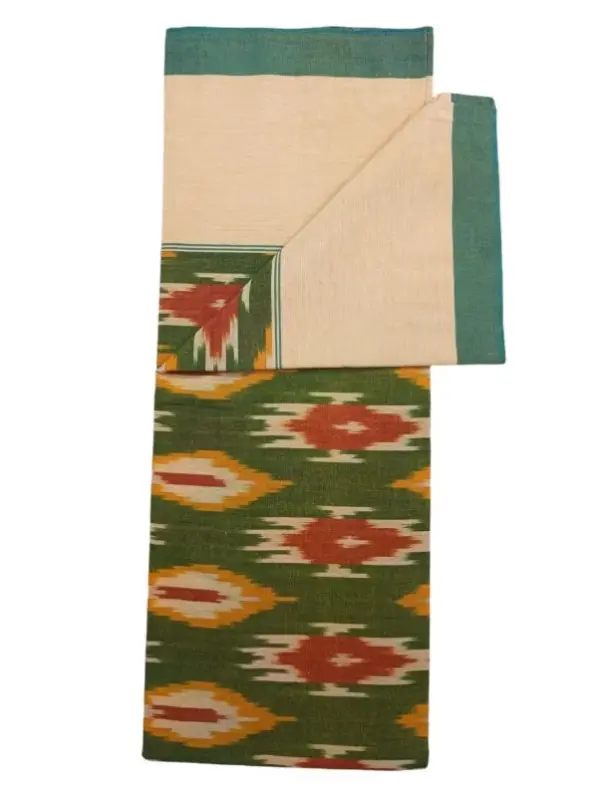 Pochampally Ikkat HandWovened 100% Cotton Single Bedsheet No Pillow Covers - ISB00032
