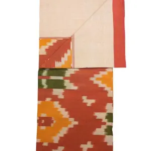 Pochampally Ikkat HandWovened 100% Cotton Single Bedsheet No Pillow Covers - ISB00035