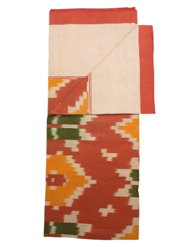 Pochampally Ikkat HandWovened 100% Cotton Single Bedsheet No Pillow Covers - ISB00035