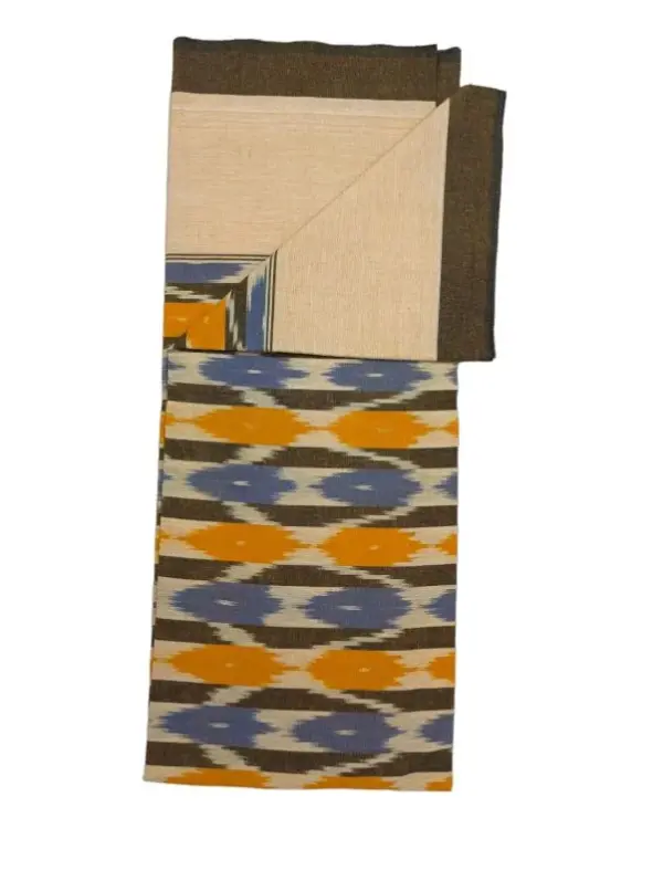 Pochampally Ikkat HandWovened 100% Cotton Single Bedsheet No Pillow Covers - ISB00038