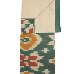 Pochampally Ikkat HandWovened 100% Cotton Single Bedsheet No Pillow Covers - ISB0006