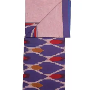 Pochampally Ikkat HandWovened 100% Cotton Single Bedsheet No Pillow Covers - ISB0008