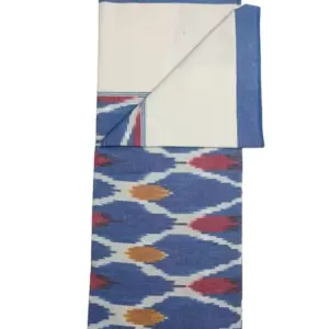 Pochampally Ikkat HandWovened 100% Cotton Single Bedsheet No Pillow Covers - ISB0009