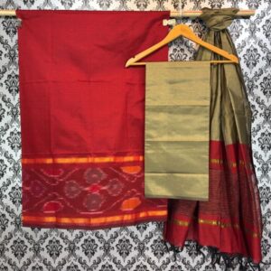 Pochampally Ikkat Silk Mix Unstitched Ethnic Dress Materials -CKSMDM0001