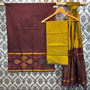 Pochampally Ikkat Silk Mix Unstitched Ethnic Dress Materials -CKSMDM00011