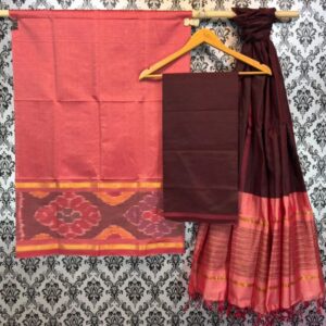 Pochampally Ikkat Silk Mix Unstitched Ethnic Dress Materials -CKSMDM00017