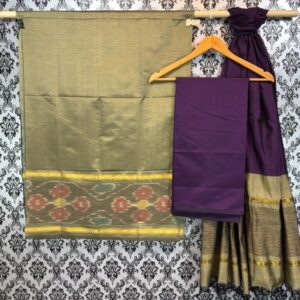 Pochampally Ikkat Silk Mix Unstitched Ethnic Dress Materials -CKSMDM00020