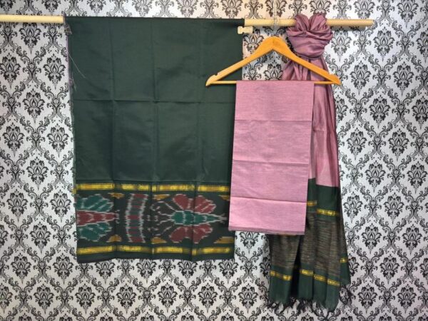Pochampally Ikkat Silk Mix Unstitched Ethnic Dress Materials -CKSMDM00021