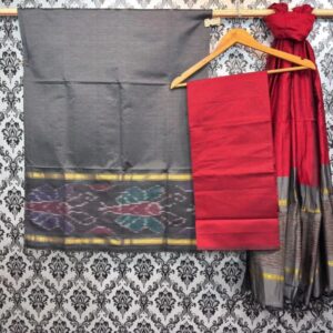 Pochampally Ikkat Silk Mix Unstitched Ethnic Dress Materials -CKSMDM00022