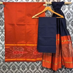 Pochampally Ikkat Silk Mix Unstitched Ethnic Dress Materials -CKSMDM00023