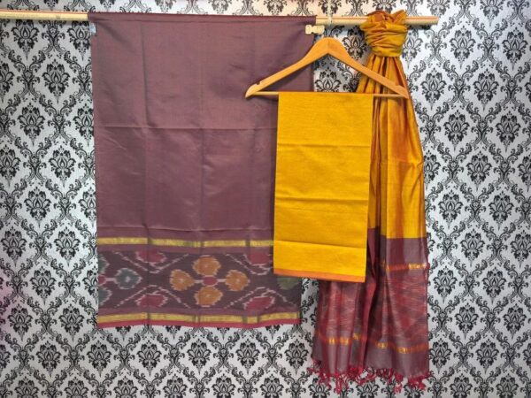 Pochampally Ikkat Silk Mix Unstitched Ethnic Dress Materials -CKSMDM0003