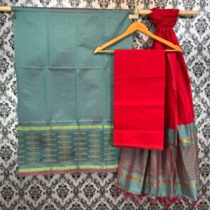 Pochampally Ikkat Silk Mix Unstitched Ethnic Dress Materials -CKSMDM00030