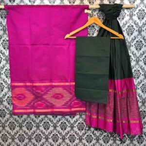 Pochampally Ikkat Silk Mix Unstitched Ethnic Dress Materials -CKSMDM00031