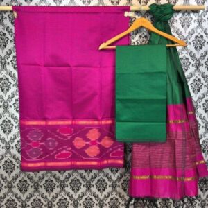 Pochampally Ikkat Silk Mix Unstitched Ethnic Dress Materials -CKSMDM00033