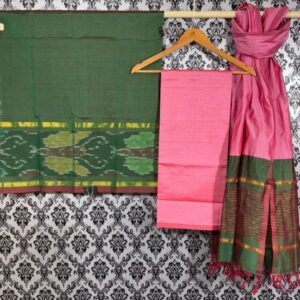 Pochampally Ikkat Silk Mix Unstitched Ethnic Dress Materials -CKSMDM00036