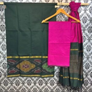 Pochampally Ikkat Silk Mix Unstitched Ethnic Dress Materials -CKSMDM00037