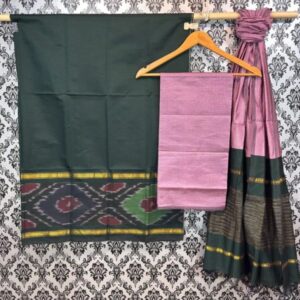 Pochampally Ikkat Silk Mix Unstitched Ethnic Dress Materials -CKSMDM00039