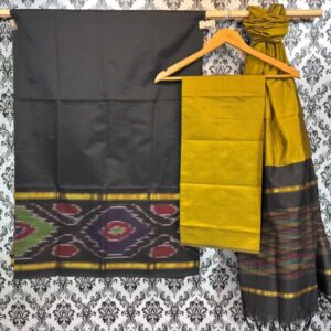Pochampally Ikkat Silk Mix Unstitched Ethnic Dress Materials -CKSMDM00046