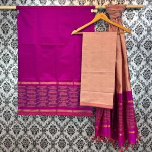 Pochampally Ikkat Silk Mix Unstitched Ethnic Dress Materials -CKSMDM00051