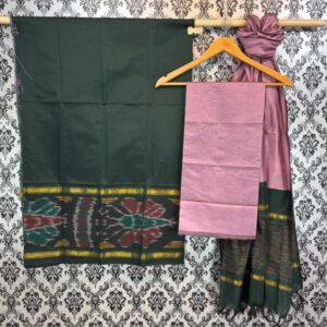 Pochampally Ikkat Silk Mix Unstitched Ethnic Dress Materials -CKSMDM00053