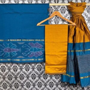 Pochampally Ikkat Silk Mix Unstitched Ethnic Dress Materials -CKSMDM00058