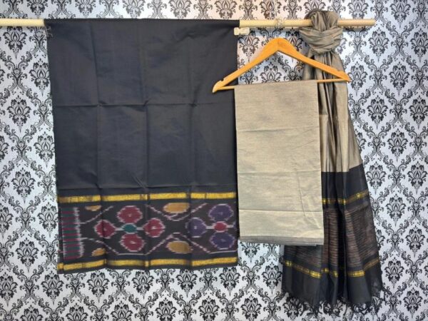 Pochampally Ikkat Silk Mix Unstitched Ethnic Dress Materials -CKSMDM00059