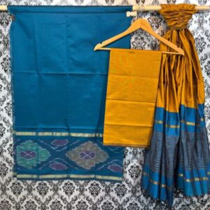 Pochampally Ikkat Silk Mix Unstitched Ethnic Dress Materials -CKSMDM0006
