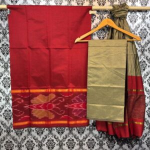 Pochampally Ikkat Silk Mix Unstitched Ethnic Dress Materials -CKSMDM00060