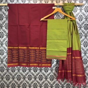 Pochampally Ikkat Silk Mix Unstitched Ethnic Dress Materials -CKSMDM00061