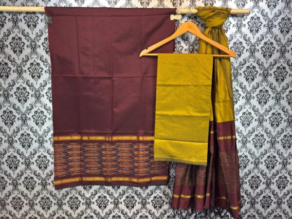 Pochampally Ikkat Silk Mix Unstitched Ethnic Dress Materials -CKSMDM00063