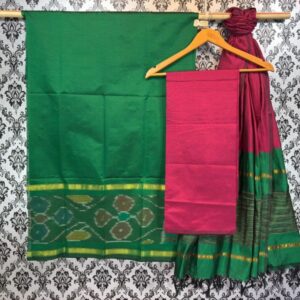 Pochampally Ikkat Silk Mix Unstitched Ethnic Dress Materials -CKSMDM0009