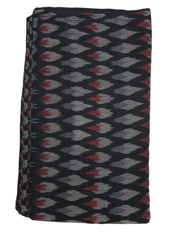 ikkat cotton fabric, Pochampally single ikat handloom cotton fabric, pure cotton fabric, Pure ikat cotton fabric