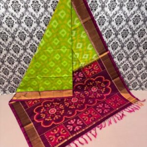 4 Inch Border Ikkat SICO Silk Sarees