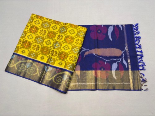 8 Inch Border Ikkat SICO Silk Sarees