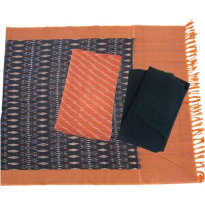 Pochampally Double Ikkat Cotton Dress Materials Unstitched Ethnic Suits - DIDM00017