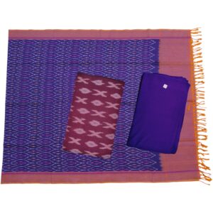 Pochampally Double Ikkat Cotton Dress Materials Unstitched Ethnic Suits - DIDM00020