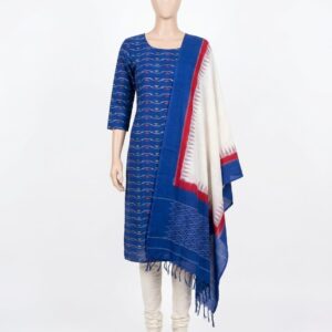 Pochampally Double Ikkat Cotton Dress Materials Unstitched Ethnic Suits - DIDM00024