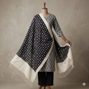 Pochampally Double Ikkat Cotton Dress Materials Unstitched Ethnic Suits - DIDM00027