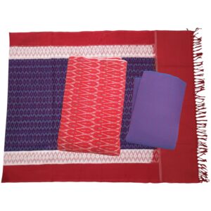 Pochampally Double Ikkat Cotton Dress Materials Unstitched Ethnic Suits - DIDM00036