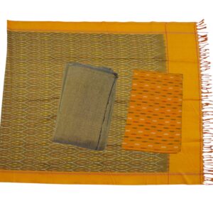 Pochampally Double Ikkat Cotton Dress Materials Unstitched Ethnic Suits - DIDM00037