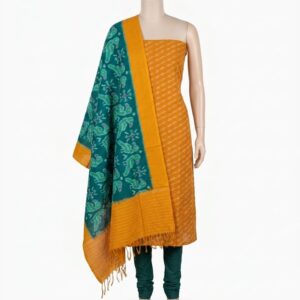 Pochampally Double Ikkat Cotton Dress Materials Unstitched Ethnic Suits - DIDM00054