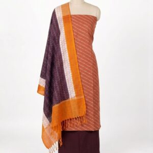 Pochampally Double Ikkat Cotton Dress Materials Unstitched Ethnic Suits - DIDM00056