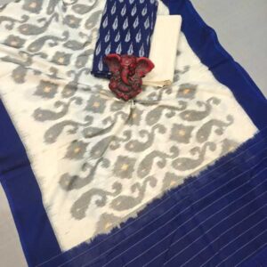 Pochampally Double ikkat dress materials, double Ikkat cotton suits, double ikkat salwar suit sets