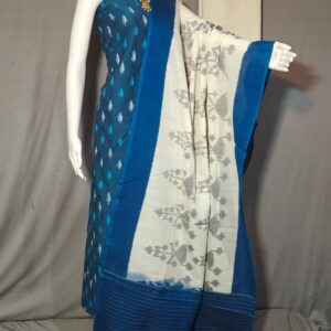 Pochampally Double ikkat dress materials, double Ikkat cotton suits, double ikkat salwar suit sets
