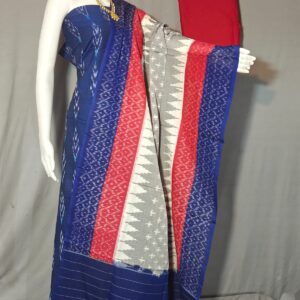 Pochampally Double ikkat dress materials, double Ikkat cotton suits, double ikkat salwar suit sets
