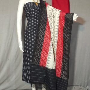 Pochampally Double ikkat dress materials, double Ikkat cotton suits, double ikkat salwar suit sets