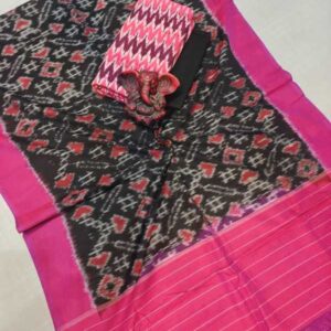 Pochampally Double ikkat dress materials, double Ikkat cotton suits, double ikkat salwar suit sets