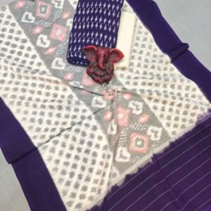 Pochampally Double ikkat dress materials, double Ikkat cotton suits, double ikkat salwar suit sets